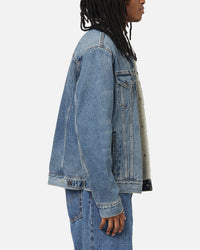 Levi Strauss And Co Relaxed Fit Sherpa Trucker Jacket Blue