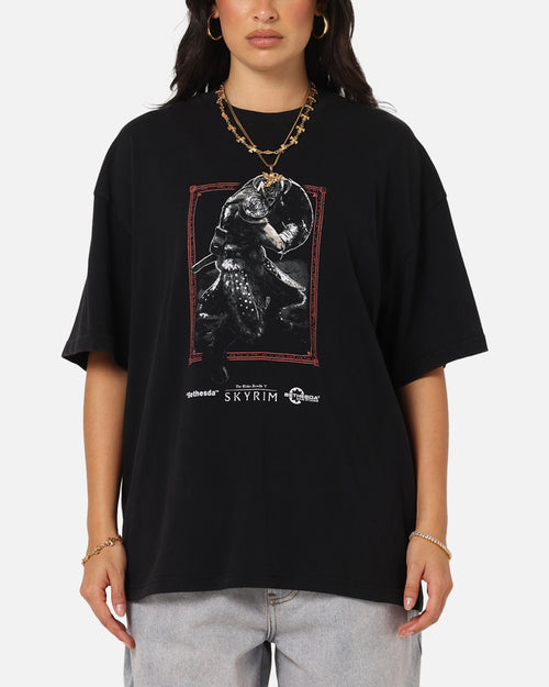 73Studio X The Elder Scrolls V: Skyrim '11 Dragonborn Vintage T-Shirt Black Acidwash