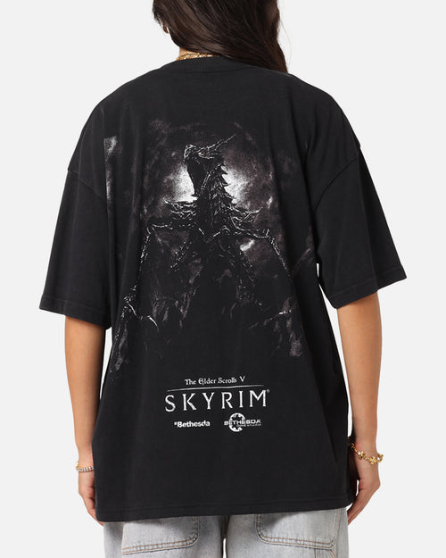 73Studio X The Elder Scrolls V: Skyrim Alduin Vintage T-Shirt Black Acidwash