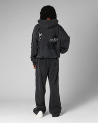 Loiter Destruction Hoodie Black