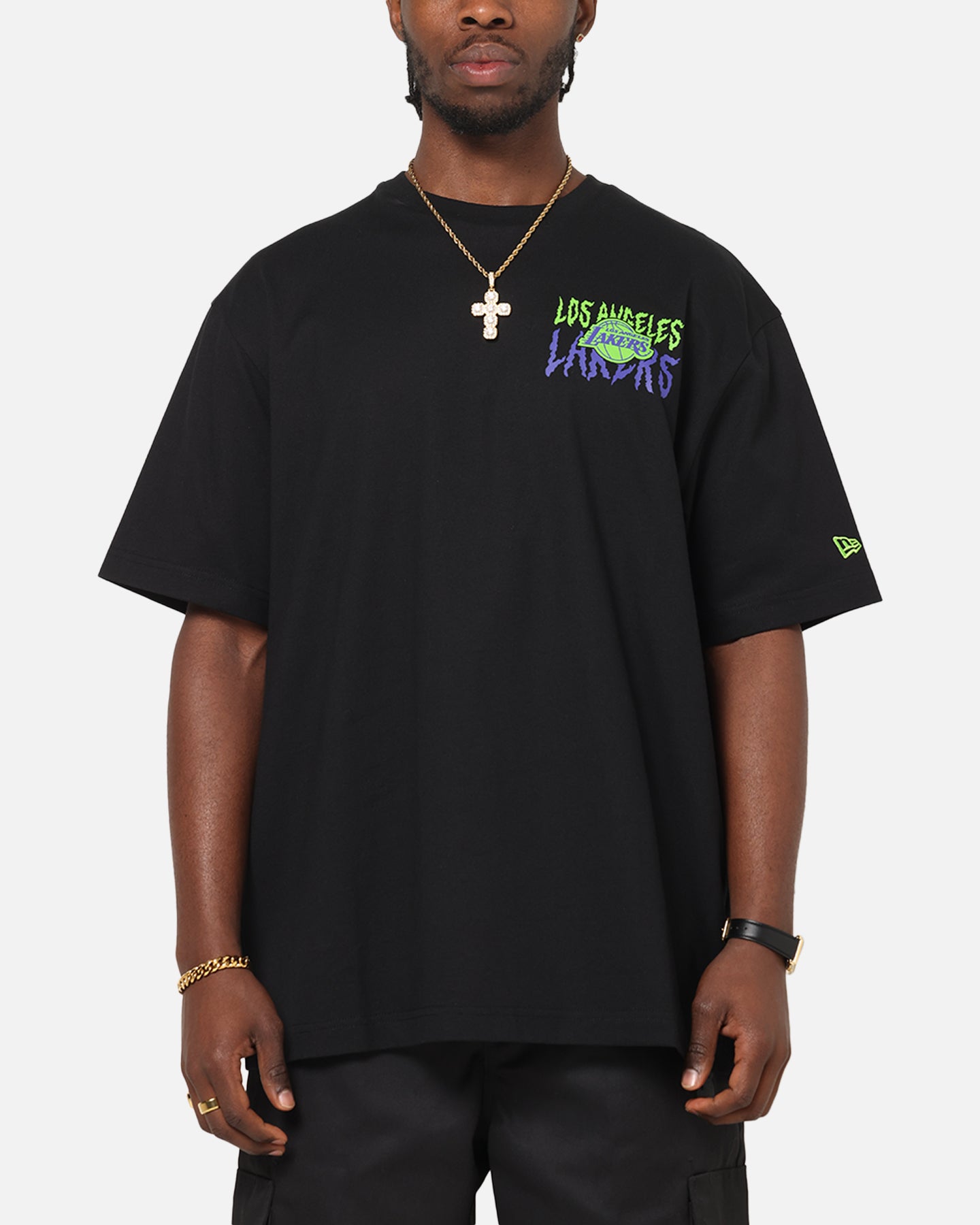 New Era Los Angeles Lakers Drip T-Shirt Black | Culture Kings NZ