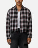 MNML Washed Cropped Flannel Shirt Black/White