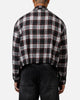 MNML Washed Cropped Flannel Shirt Black/White