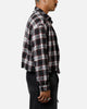 MNML Washed Cropped Flannel Shirt Black/White
