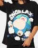The Pokémon Collection By 73Studio Snorlax T-Shirt Black Acidwash