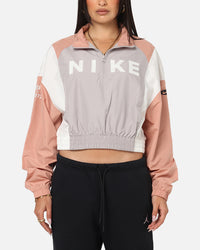 Nike Women's Sportswear Classic Woven Lightweight 1/4-Zip Jacket College Grey/Rose Gold/Sail
