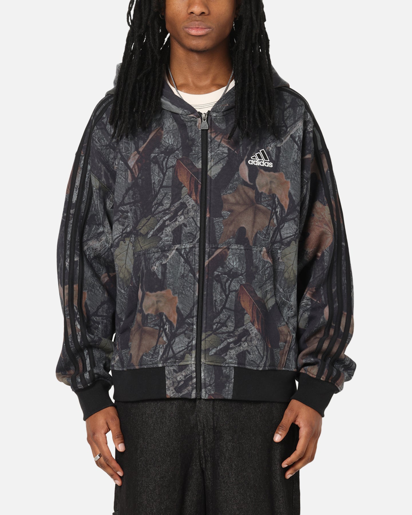 Adidas Camo Zip Up Hoodie Black | Culture Kings NZ