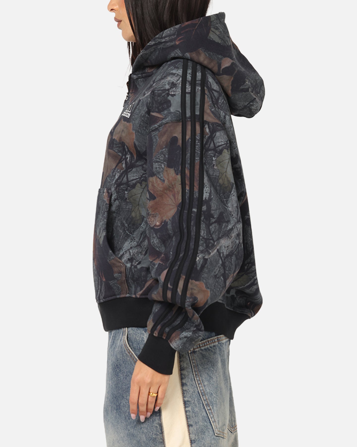 Adidas Camo Zip Up Hoodie Black | Culture Kings NZ