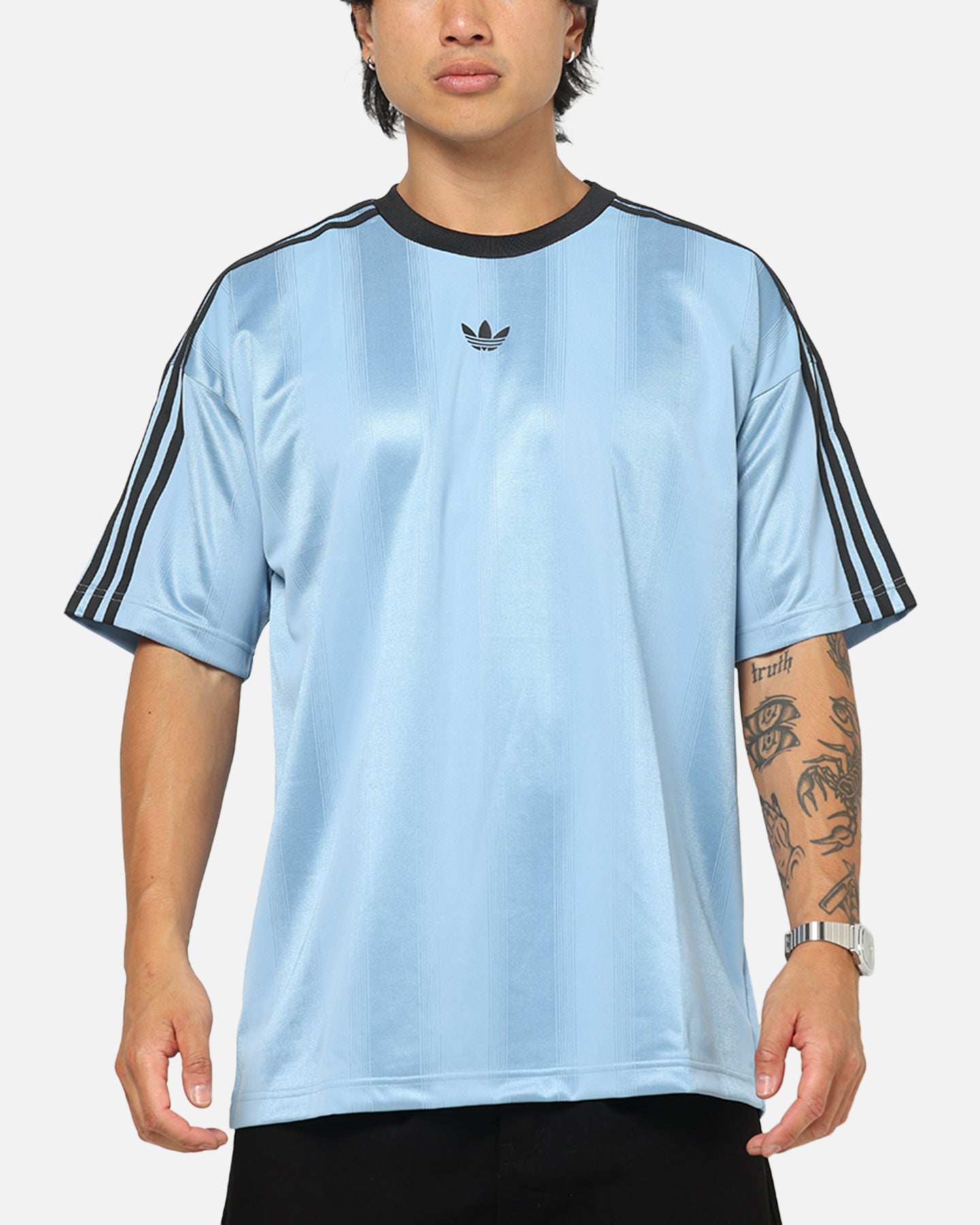 Adidas Jacquard Jersey Ash Blue | Culture Kings NZ