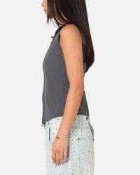 XXIII Women's Asymmetric Zip Top Grey