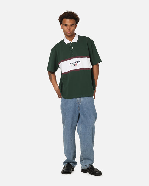 Nautica 83-Flag Block Polo T-Shirt Green/White