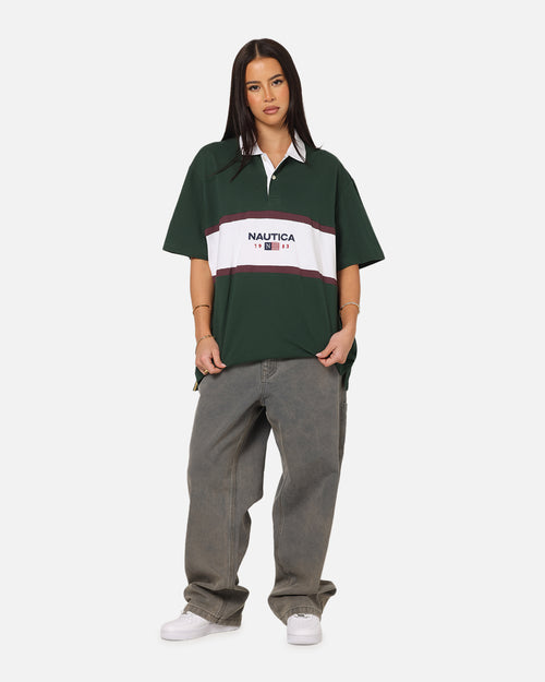 Nautica 83-Flag Block Polo T-Shirt Green/White