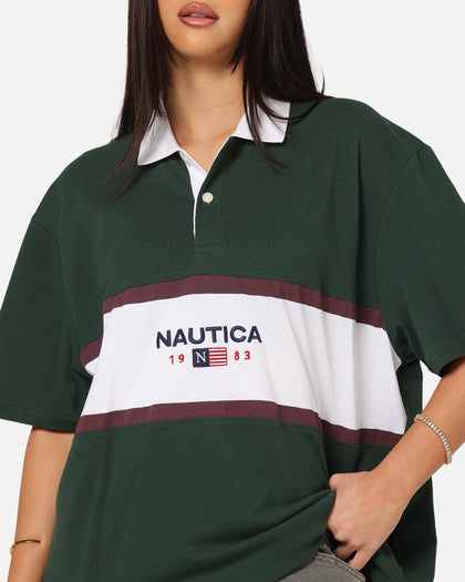 Nautica 83-Flag Block Polo T-Shirt Green/White