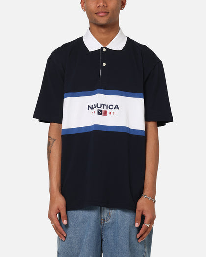 Nautica 83-Flag Block Polo T-Shirt Dark Navy