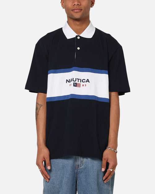 Nautica 83-Flag Block Polo T-Shirt Dark Navy
