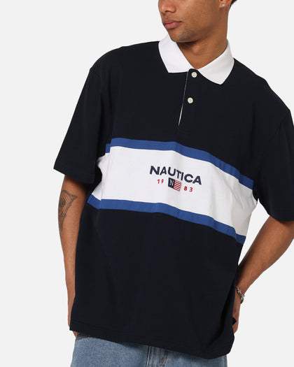Nautica 83-Flag Block Polo T-Shirt Dark Navy