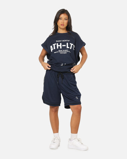 Saint Morta Athletc Cut Off Sweat T-Shirt Dark Royal