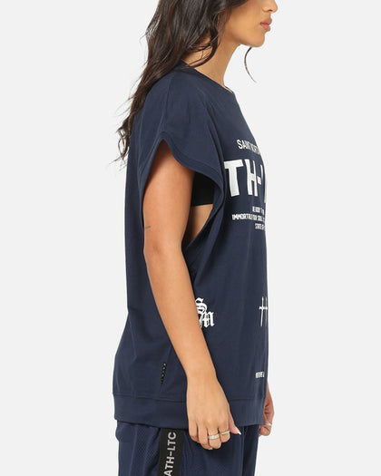 Saint Morta Athletc Cut Off Sweat T-Shirt Dark Royal
