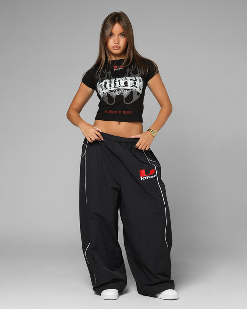 Loiter Women's Lowrider Crop T-Shirt Black