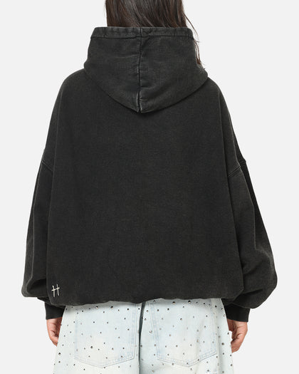 Saint Morta Pearl Script Hoodie Vintage Black