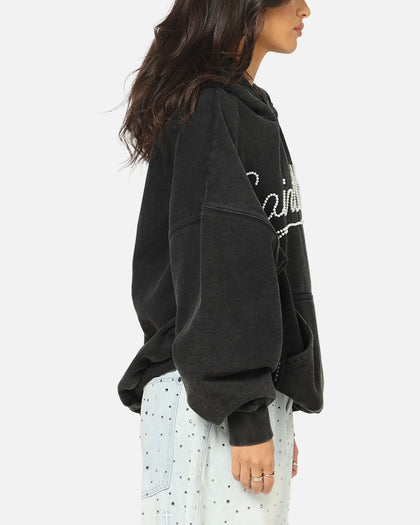 Saint Morta Pearl Script Hoodie Vintage Black