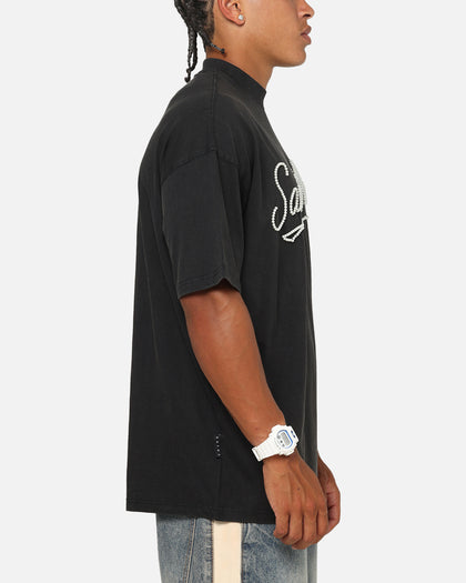 Saint Morta Pearl Script T-Shirt Vintage Black