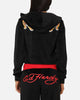 Ed Hardy Women's Cropped Hoodie Black/Red