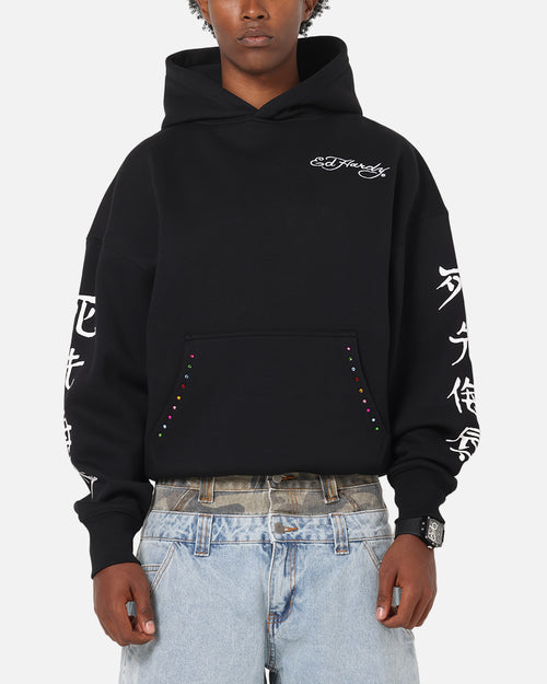 Ed Hardy Geisha Rhinestone Hoodie Black/Multi
