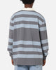S Double PK Stripe Rugby Polo Baby Blue