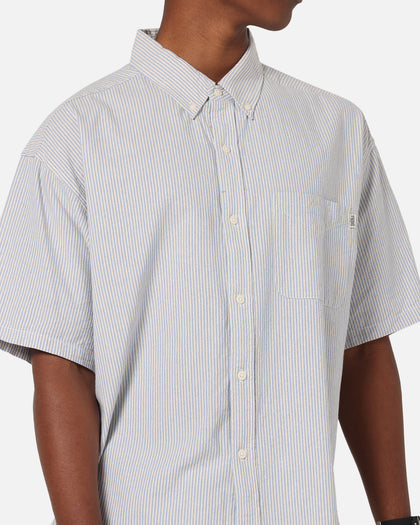 S Double Stripe Button UP Shirt Striped