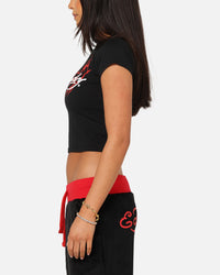 Ed Hardy Women's Tribal Baby T-Shirt Black/Red