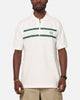 Fred Perry Crepe Pique Zip Neck Polo Shirt Snow White