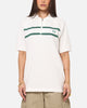 Fred Perry Crepe Pique Zip Neck Polo Shirt Snow White
