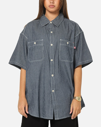S Double Union Work Button Up Shirt Stripe