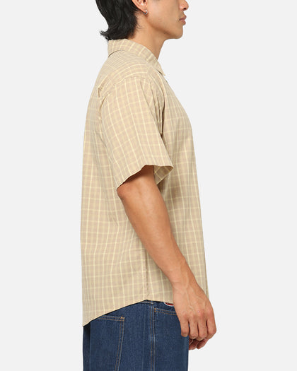 S Double Hill Button Up Shirt Putty