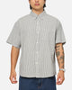 S Double Bay Stripe Classic Button Up Shirt Black/White Stripe