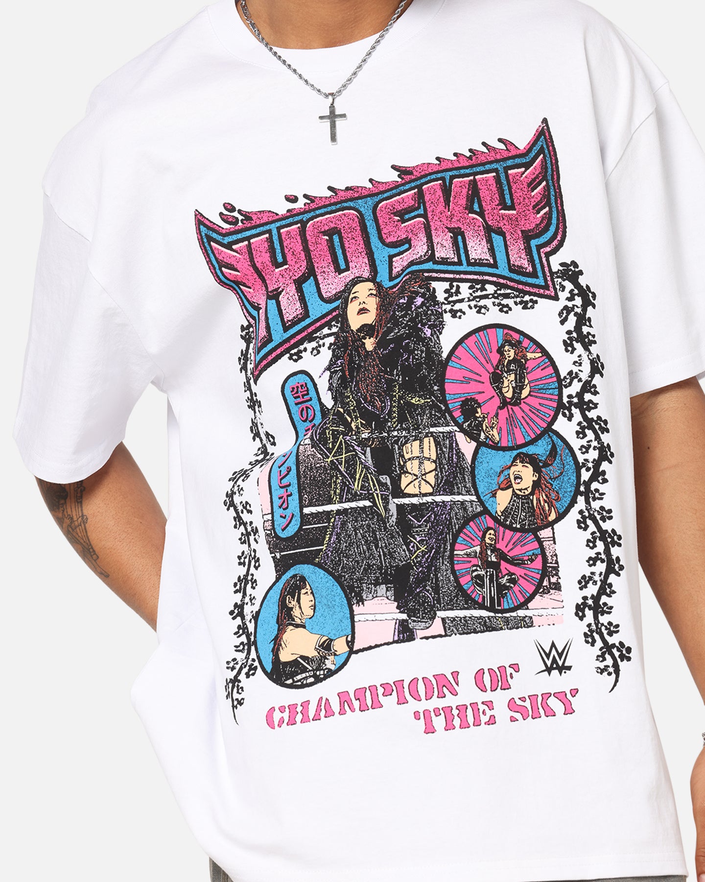 Culture Kings X WWE Iyo Sky Heavy T-Shirt White | Culture Kings NZ