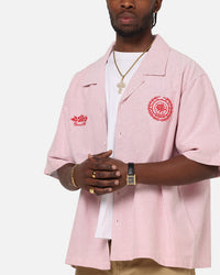 Carre Rose Pinstripe Button Up Shirt Red Stripe