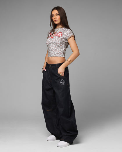 Loiter Women's Holy Fire Crop T-Shirt Leopard