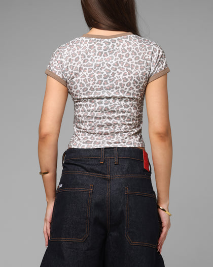 Loiter Women's Holy Fire Crop T-Shirt Leopard
