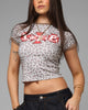 Loiter Women's Holy Fire Crop T-Shirt Leopard