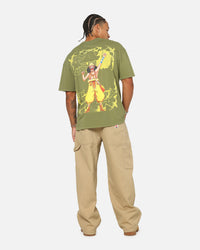 73Studio X One Piece Usopp Vintage T-Shirt Washed Olive