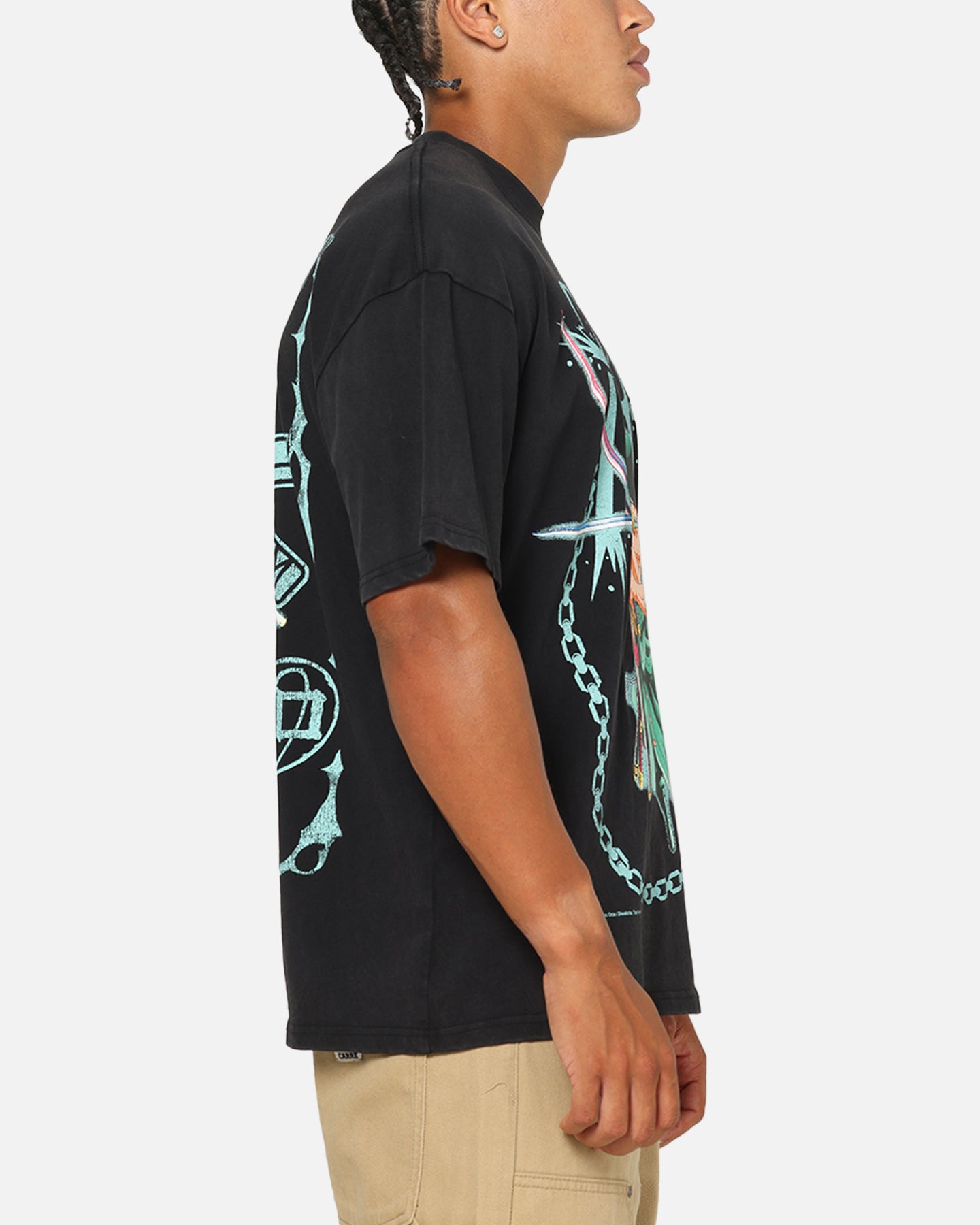 73Studio X One Piece Zoro Vintage T-Shirt Off Black | Culture Kings NZ