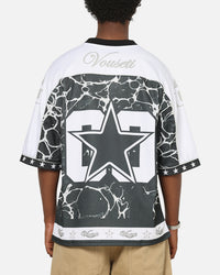 Vouseti V-Neck Football Jersey Black