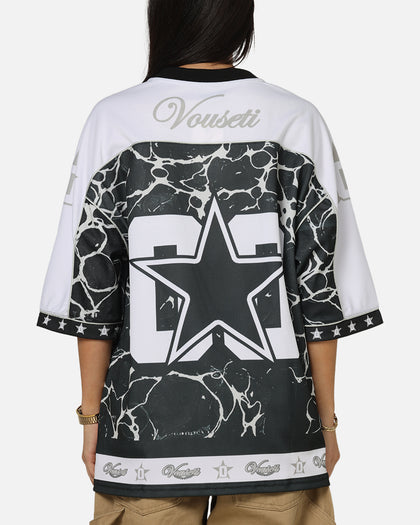 Vouseti V-Neck Football Jersey Black