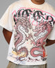 Loiter Dragon Rhinestone T-Shirt White