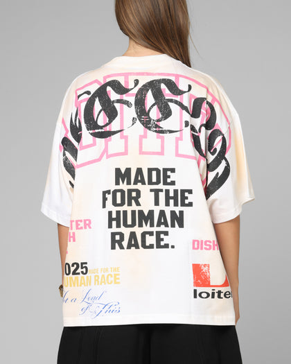 Loiter Dragon Rhinestone T-Shirt White