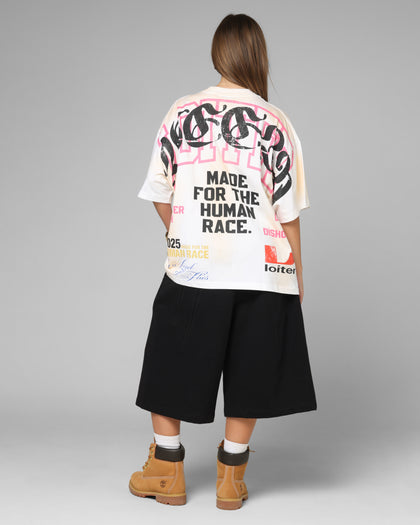 Loiter Dragon Rhinestone T-Shirt White