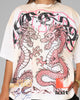 Loiter Dragon Rhinestone T-Shirt White