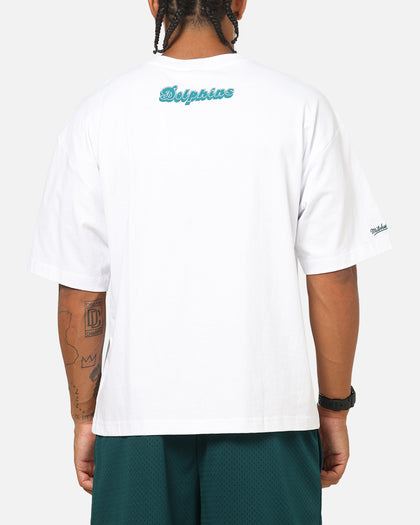 Mitchell & Ness Miami Dolphins Stars & Text Boxy T-Shirt White